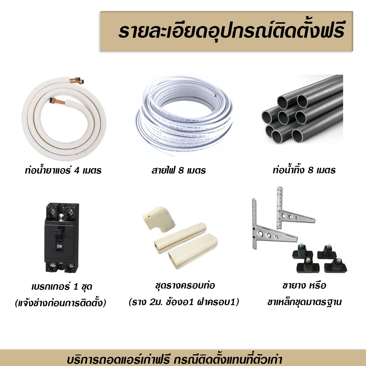 อุปกรณ์ติดตั้งฟรีcopybrown