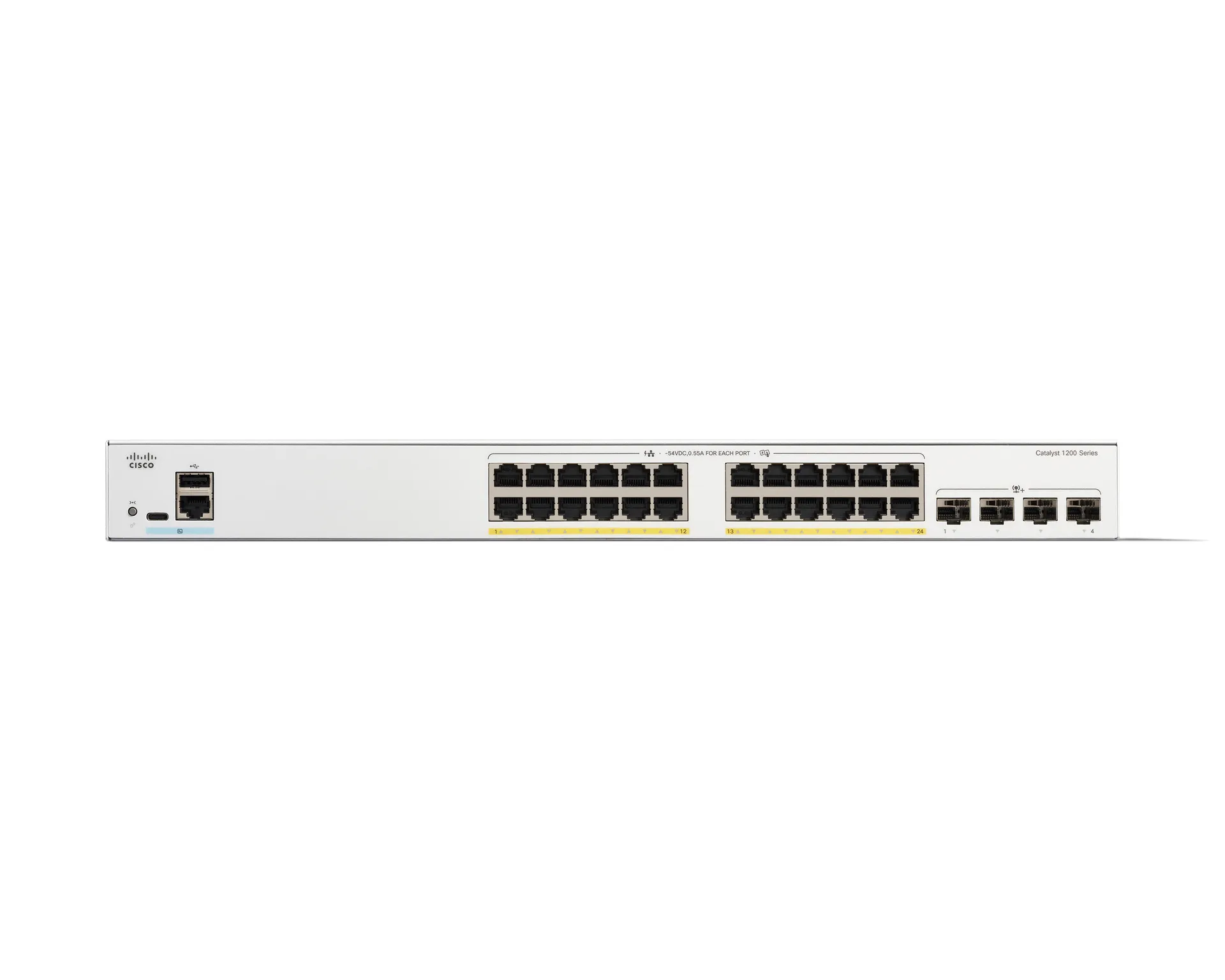 C1200-24FP-4X-cisco-catalyst-1200-series-smart-switch-front-straight-ky09978