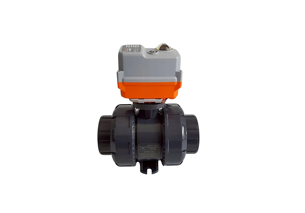 1-Ture-Union-Ball-Valve-UPVC-With-Electric-Actuator