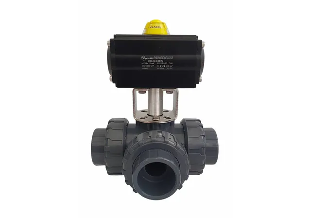 6-True-Union-3way-Valve-with-Pneumatic-Actuator
