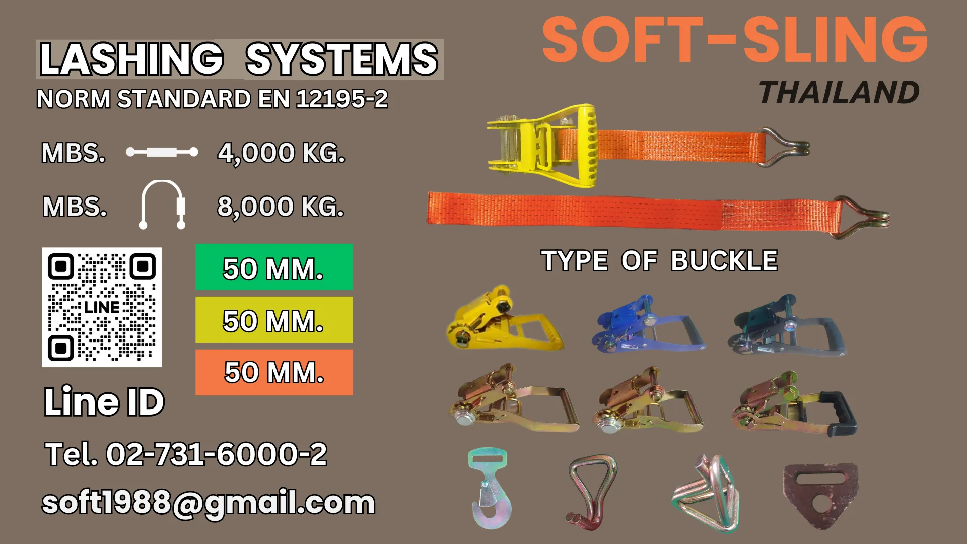 Lashing systems MBS. 4,000-8,000 kg.