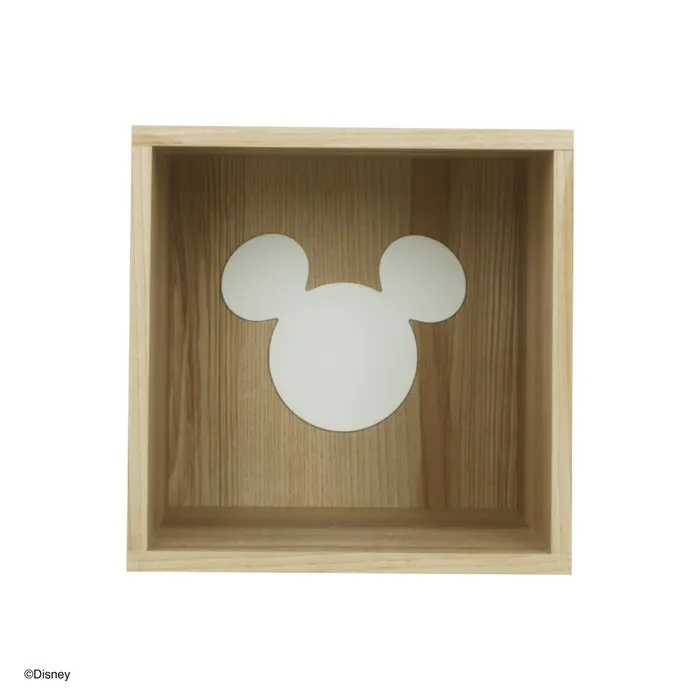กล่องเก็บของDisneyรุ่นMICKEYCUBE-F1Sสีไม้อ่อน