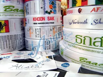 ป้ายพิมพ์ติดเสื้อผ้าซาตินSatin