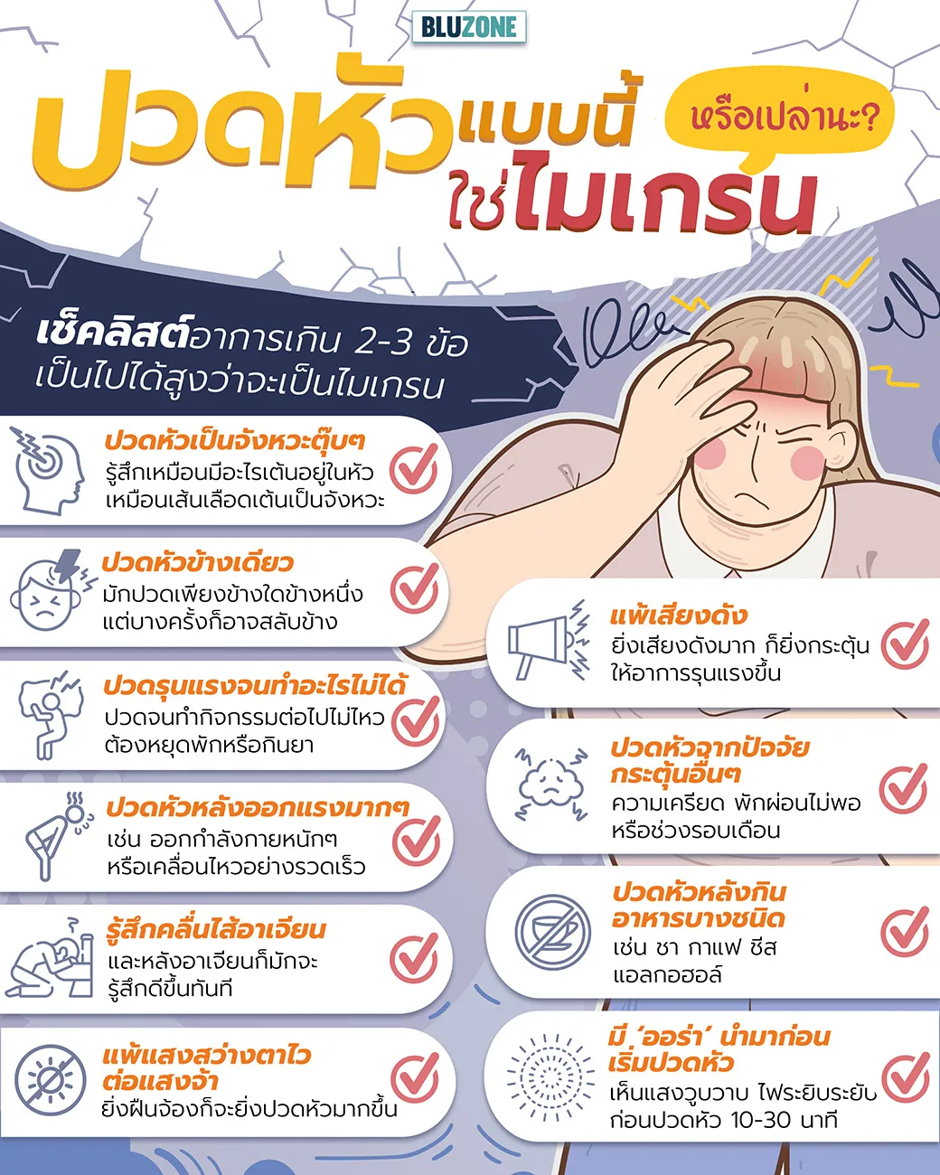 ปวดหัวแบบนี้ใช่ไมเกรนไหม