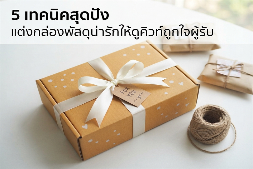 5 เทคนิคสุดปัง แต่งกล่องพัสดุสุดน่ารัก