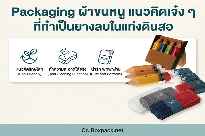 Packaging ผ้าขนหนู แนวคิดเจ๋งๆ