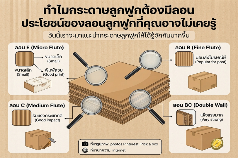 ทำไมกระดาษลูกฟูกต้องมีลอน