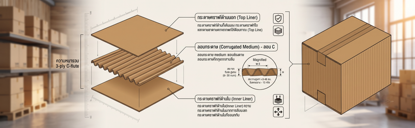 ฝาชน 3 ชั้น ลอน C