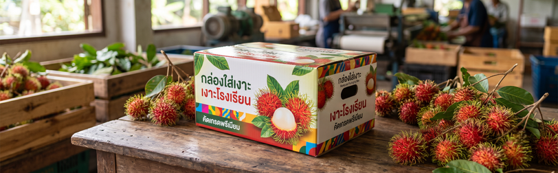 ลักษณะกล่องเงาะ 3 กก