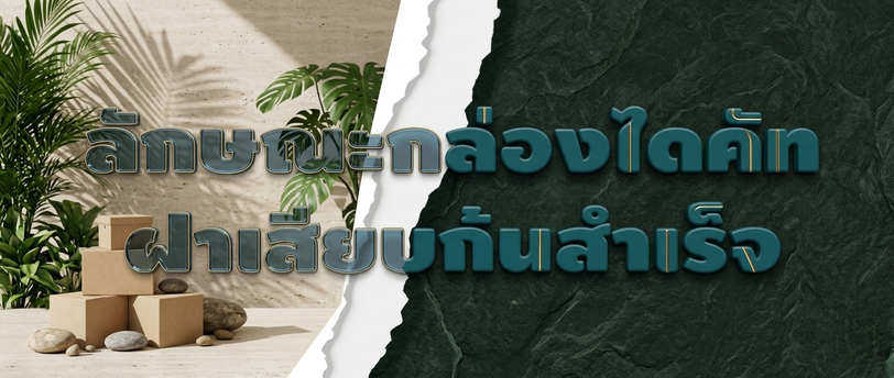 ลักษณะกล่องไดคัทฝาเสียบก้นสำเร็จ