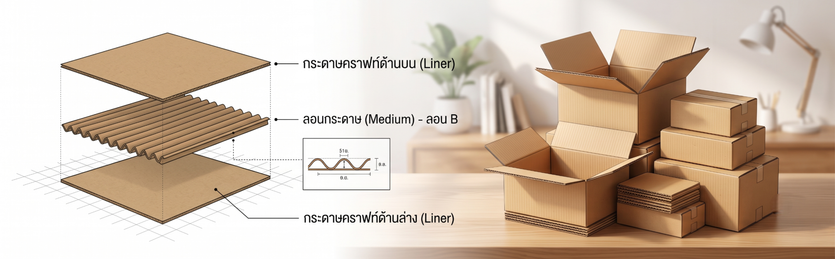 ฝาชน 3 ชั้น ลอน B