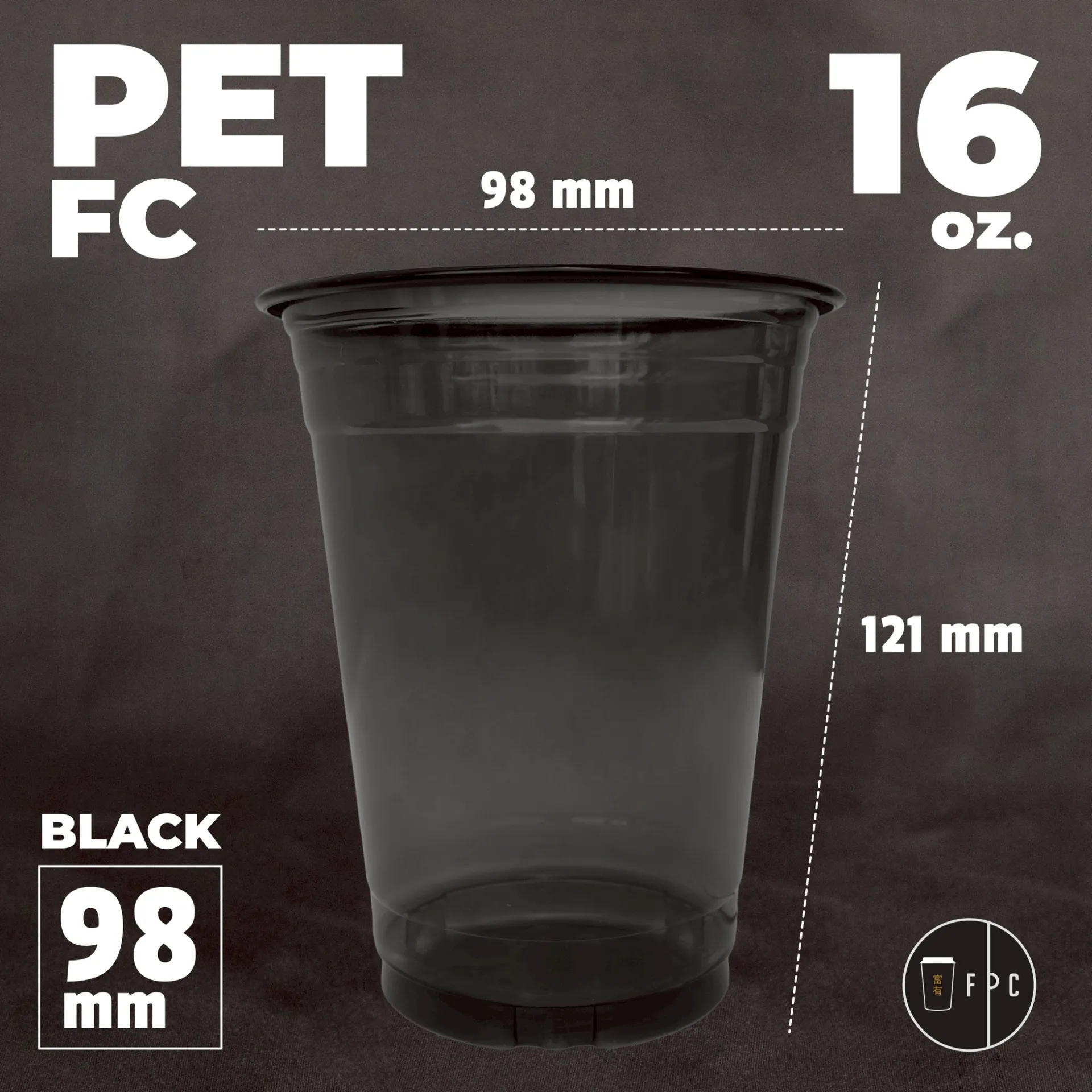 แก้วพลาสติกPETFC-16oz