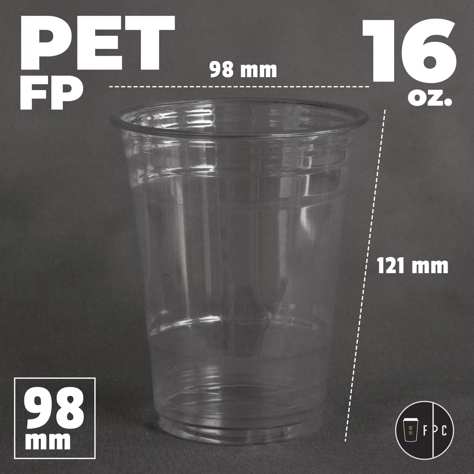 แก้วพลาสติกPETFP-16oz