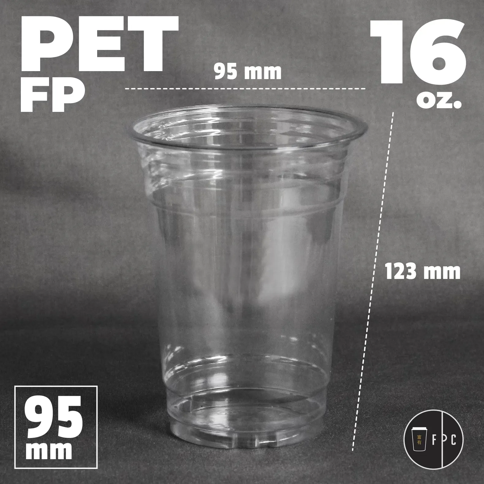 แก้วพลาสติกPETFP-16oz