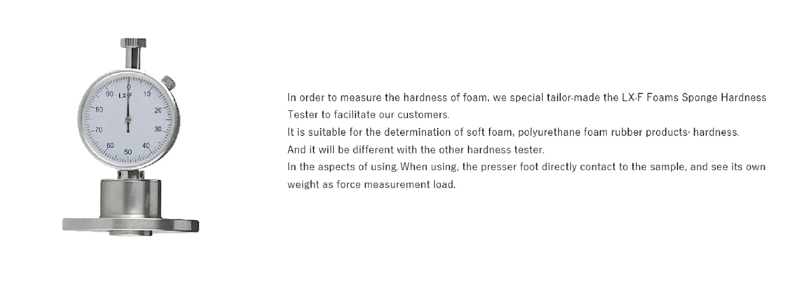 Foam Spong Hardness Tester