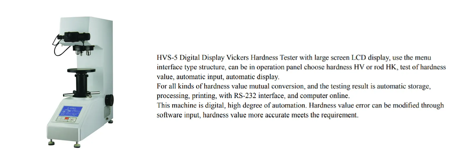 Vicker Hardness Tester
