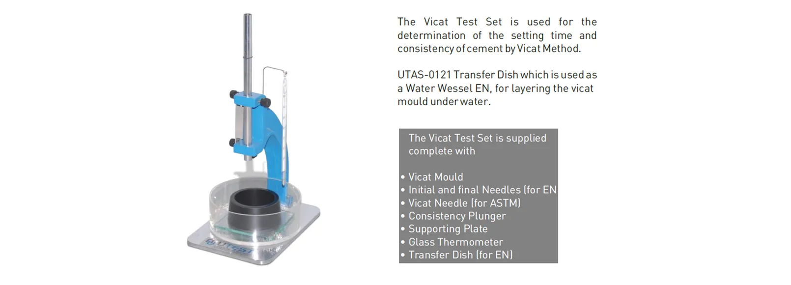 Automatic Vicat Apparatus UTCM 0050/A