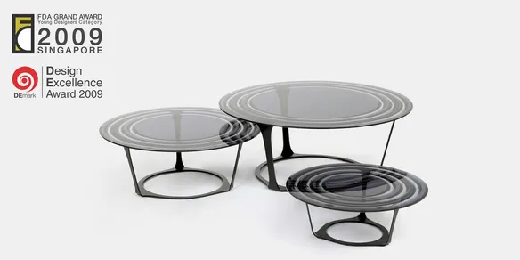 Ripple, coffee table, inspired by the wave