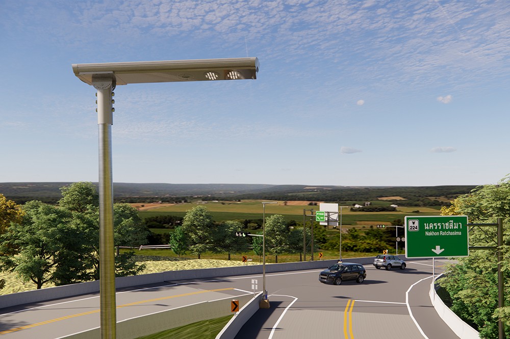 Solar-Powered LED Street Lights