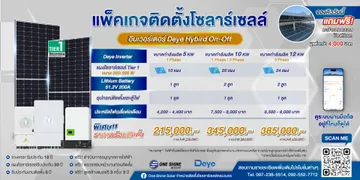 แพ็คเกจติดตั้งโซลาร์เซลล์-Deye-2025