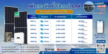 แพ็คเกจติดตั้งโซลาร์เซลล์-หัวเว่ย--2025