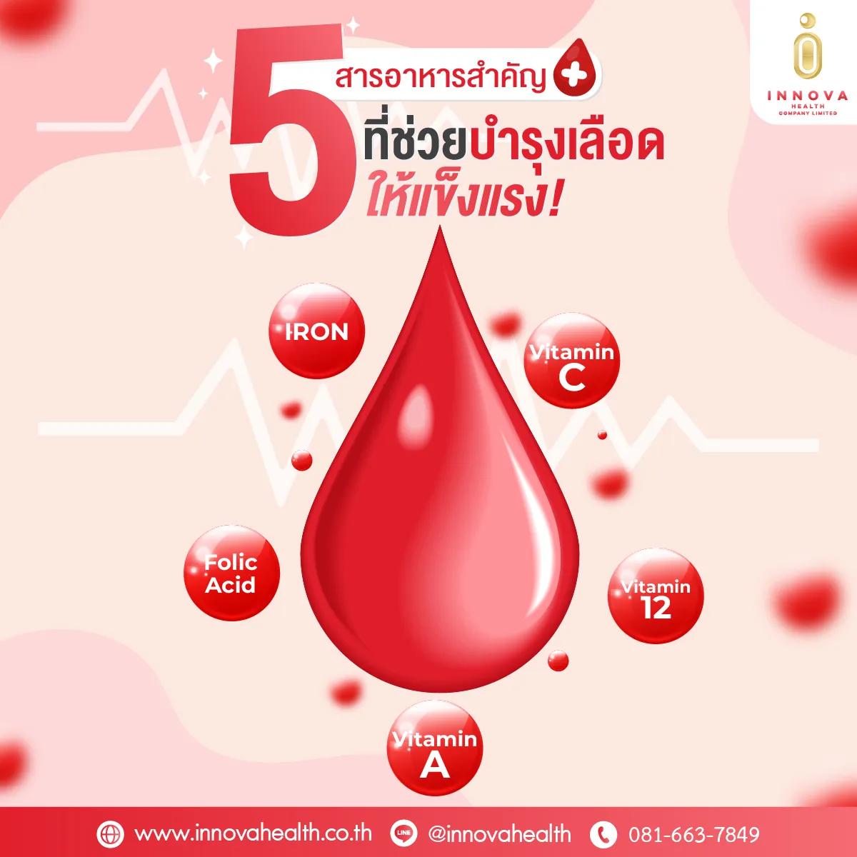 5สารอาหารที่ช่วยบำรุงเลือดให้แข็งแรง