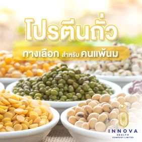 โปรตีนถั่วทางเลือกสำหรับคนแพ้นม