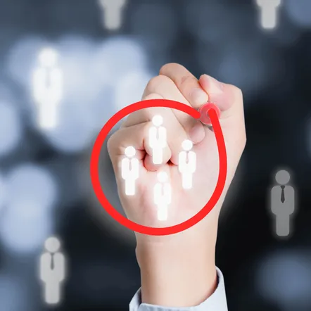 marketing-target-audience-concept-with-businessman-writing-red-circle-mark-focus-group0