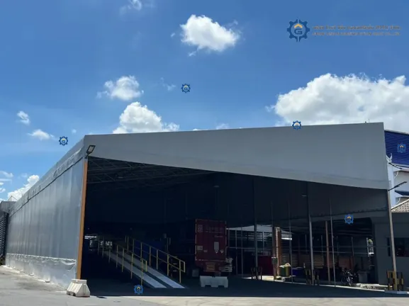 งานเต็นท์โกดังผ้าใบทรงโค้งขนาด12x40x6เมตร(4)