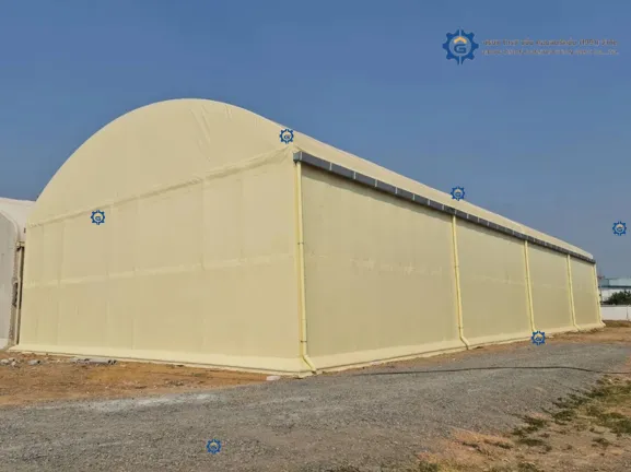 งานเต็นท์โกดังผ้าใบทรงโค้งขนาด12x40x6เมตร(6)