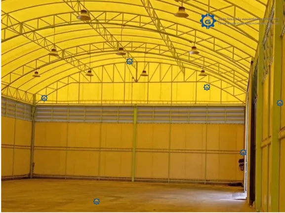 งานเต็นท์โกดังผ้าใบทรงโค้งขนาด12x40x6เมตร(9)