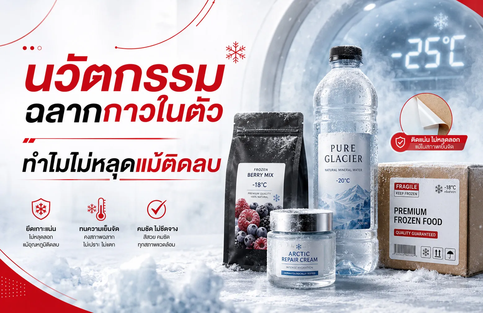 นวัตกรรมฉลากมีกาวในตัวสำหรับอาหาร-แช่แข็ง