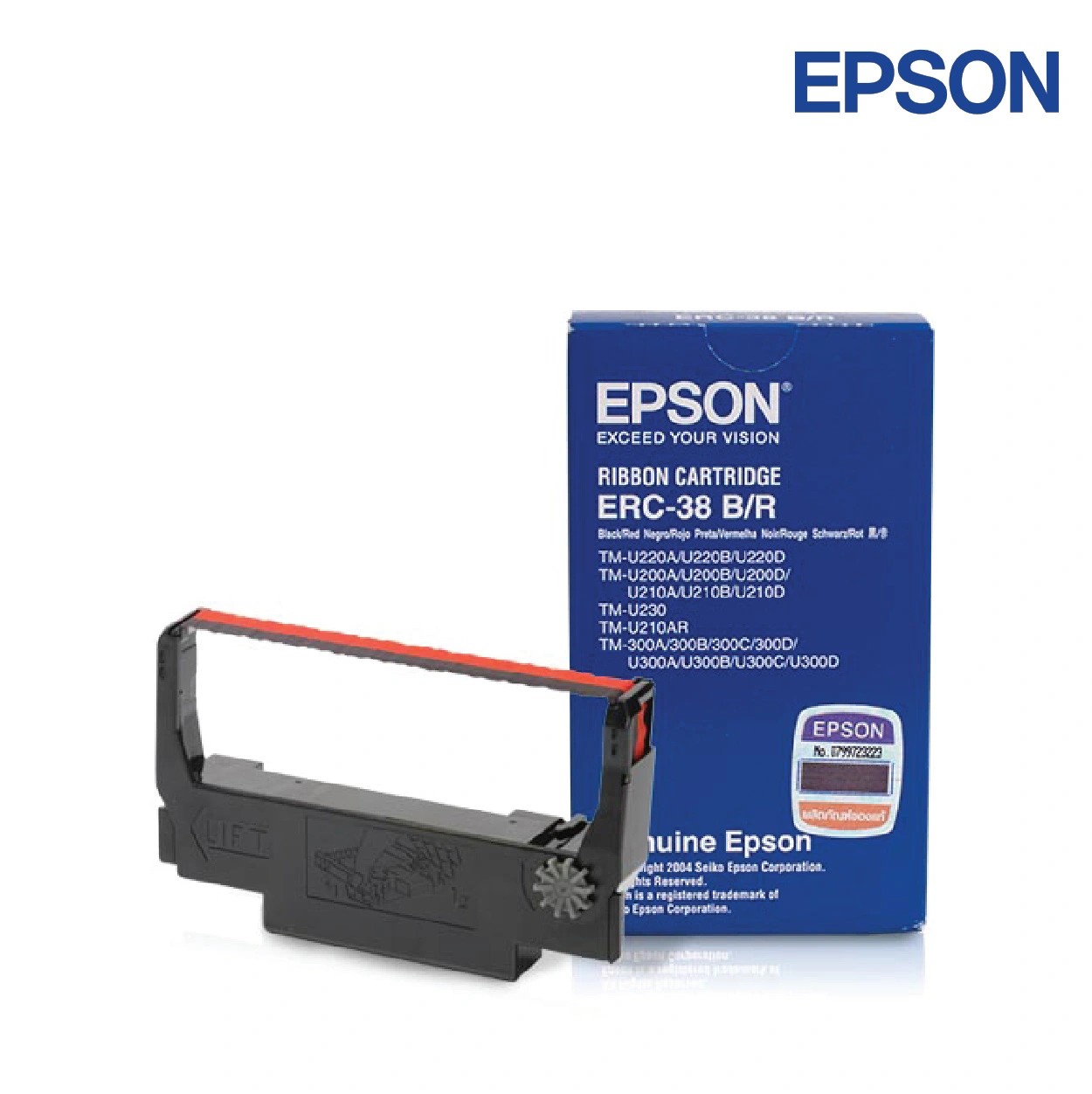 EPSON ERC-38B/R ตลับผ้าหมึก (สีดำ-แดง)
