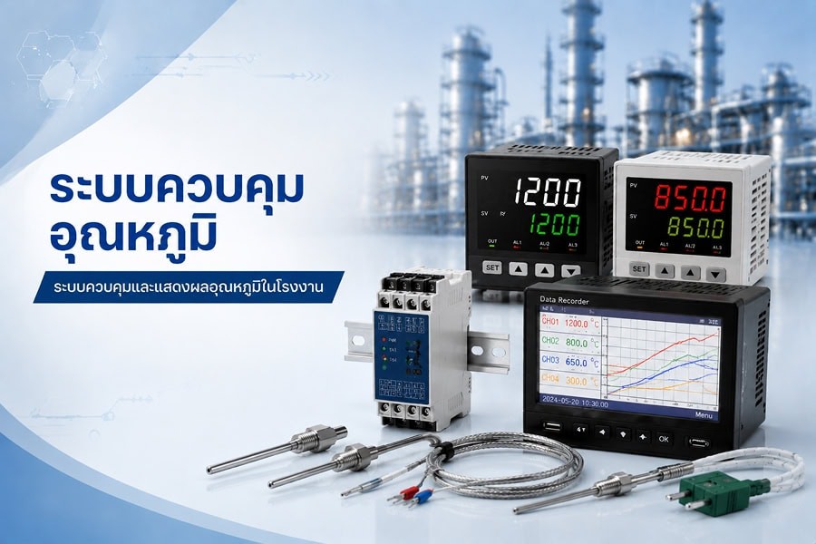 ระบบควบคุมและแสดงผลอุณหภูมิในโรงงาน