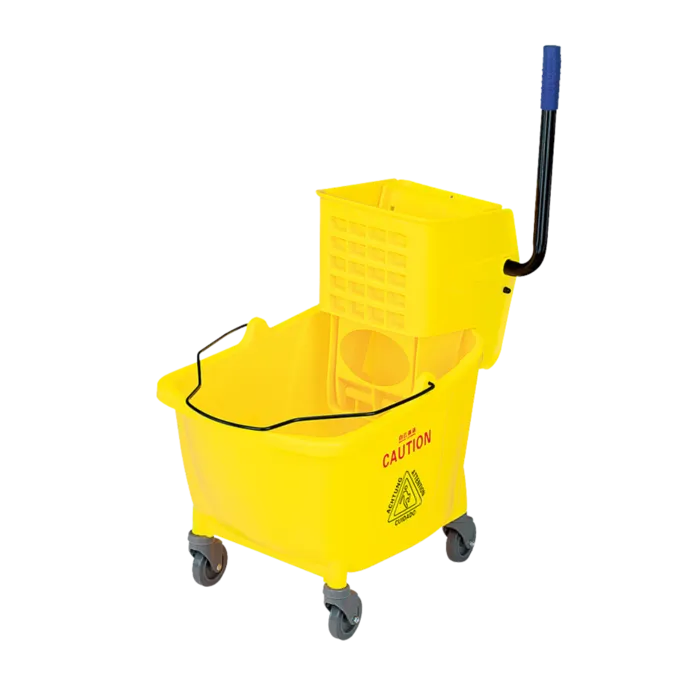 SB32Y32litersYellowMopBucketwithSidePressWringer