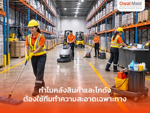 ทำไมคลังสินค้าและโกดังต้องใช้ทีมทำความสะอาดเฉพาะทาง | OwatMaid