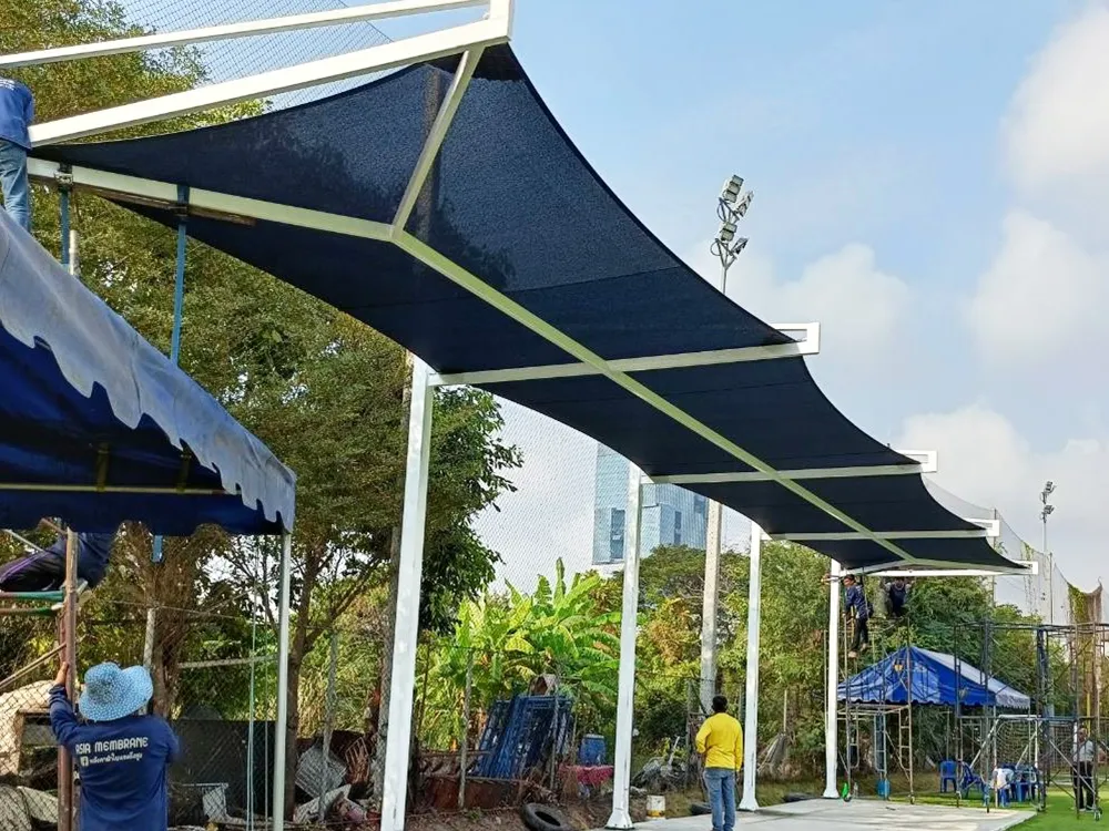 หลังคาผ้าใบอัฒจันทร์โรงเรียนนานาชาติ1