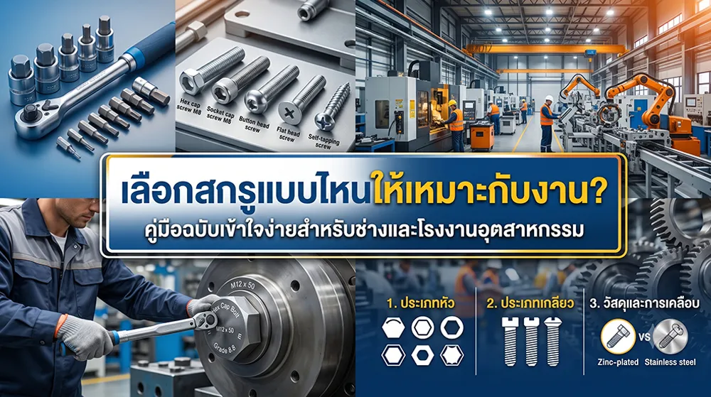 เลือกสกรูแบบไหนให้เหมาะกับงาน-