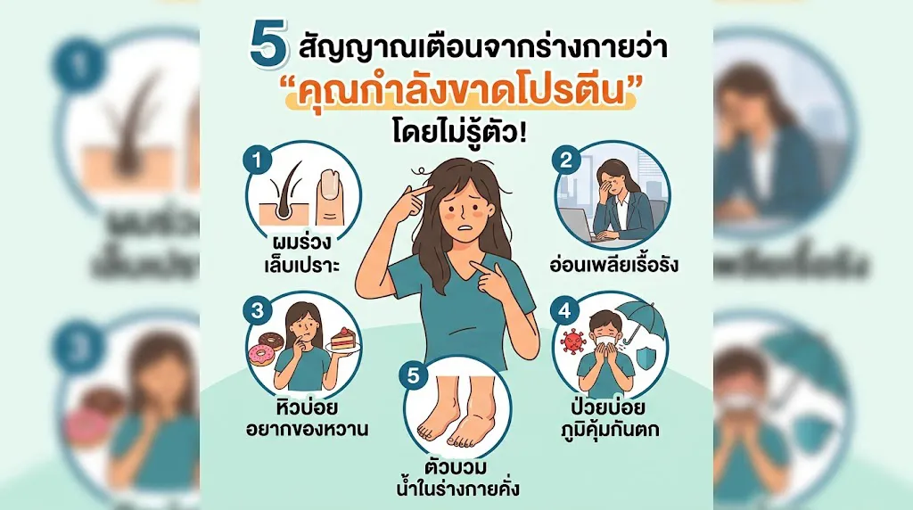 สัญญาณเตือนว่าคุณกำลังขาดโปรตีน