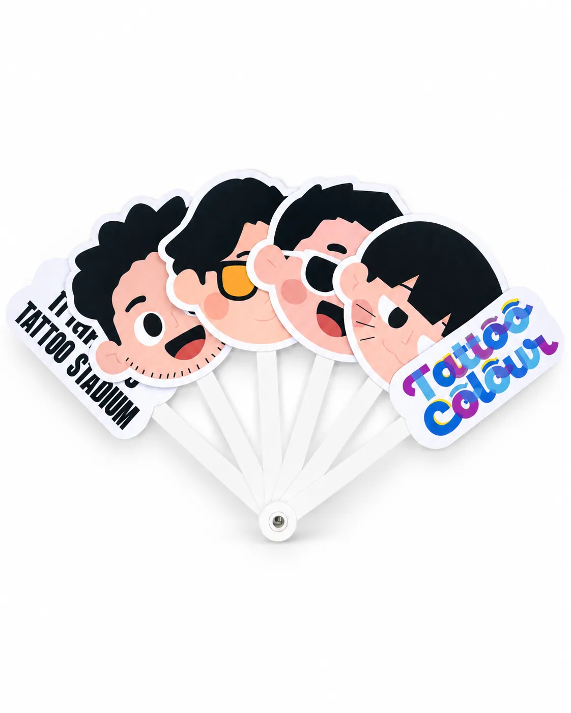PlayfulCartoonFaceFanDisplay