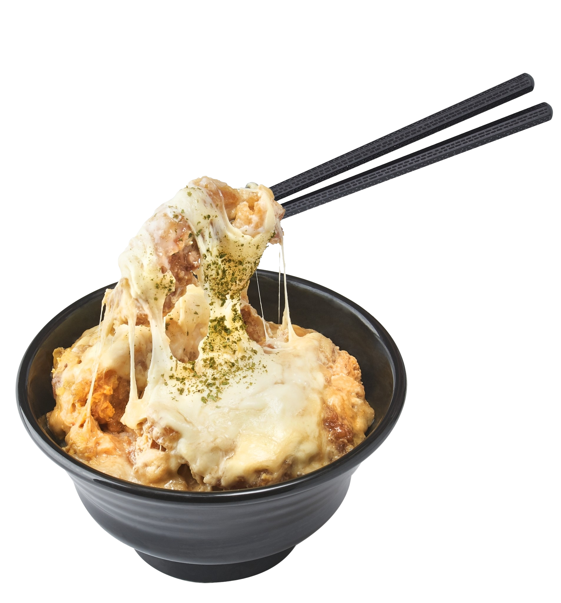 ข้าวหน้าไก่ทอดโอบังราดไข่ใส่ชีส