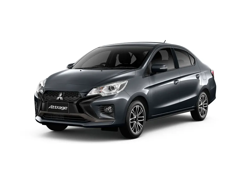 NEWMITSUBISHIATTRAGEFrontLeftAngle-GraphiteGrey