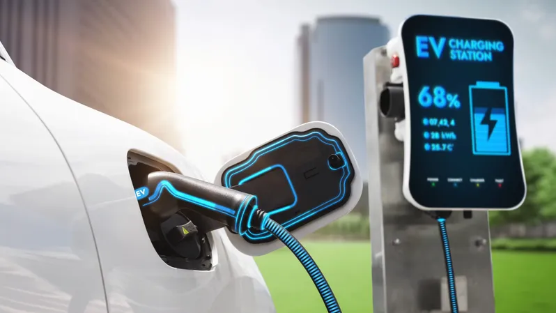 electric-car-plugged-with-charging-station-recharge-battery-peruse