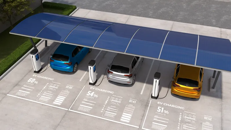 electric-cars-are-being-charged-vehicle-parking-with-solar-panel-energy