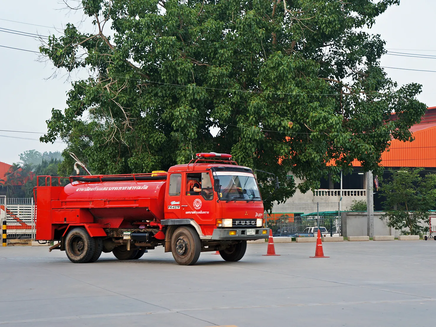 fire-engine-road-against-sky