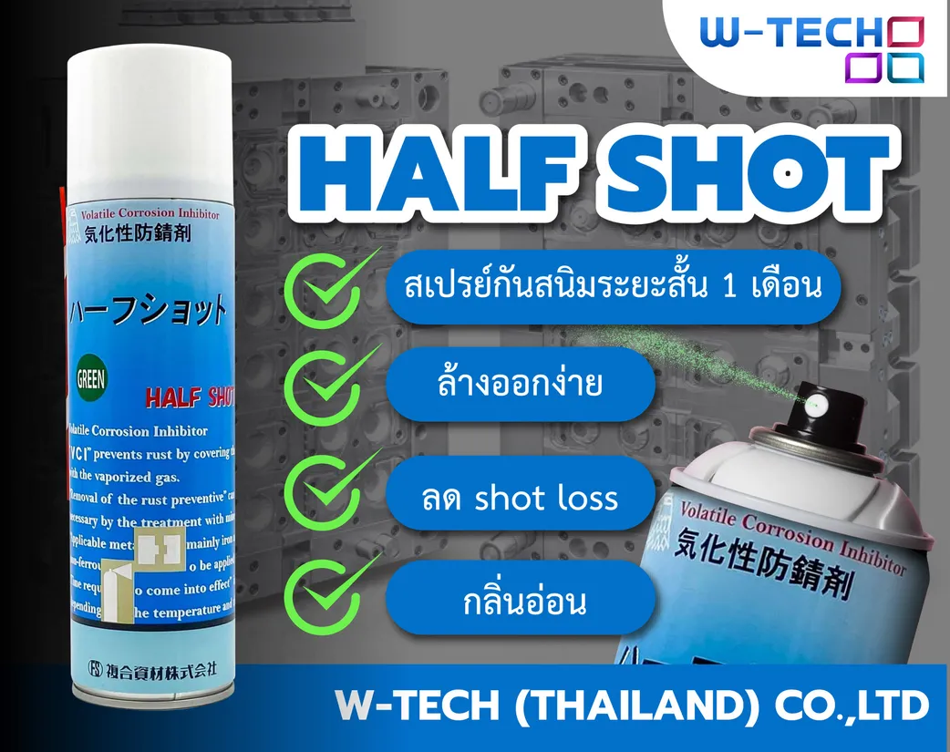 HALFSHOTสเปรย์กันสนิมไม่มีกลิ่นระเหยไว