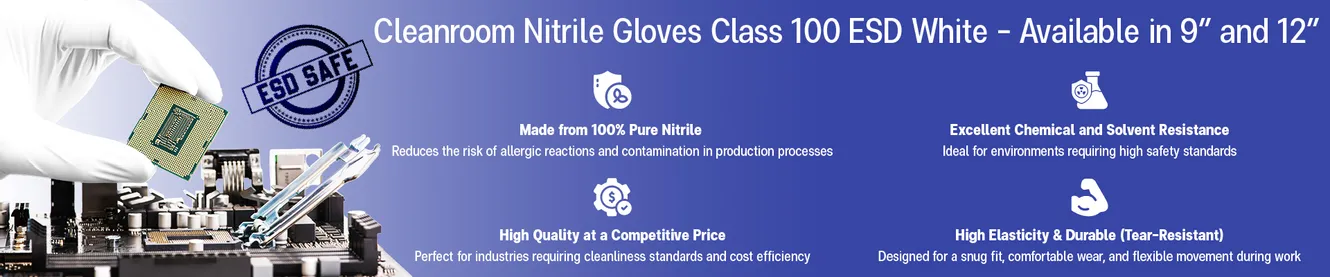 ESDCleanroomNitrileglovesclass100