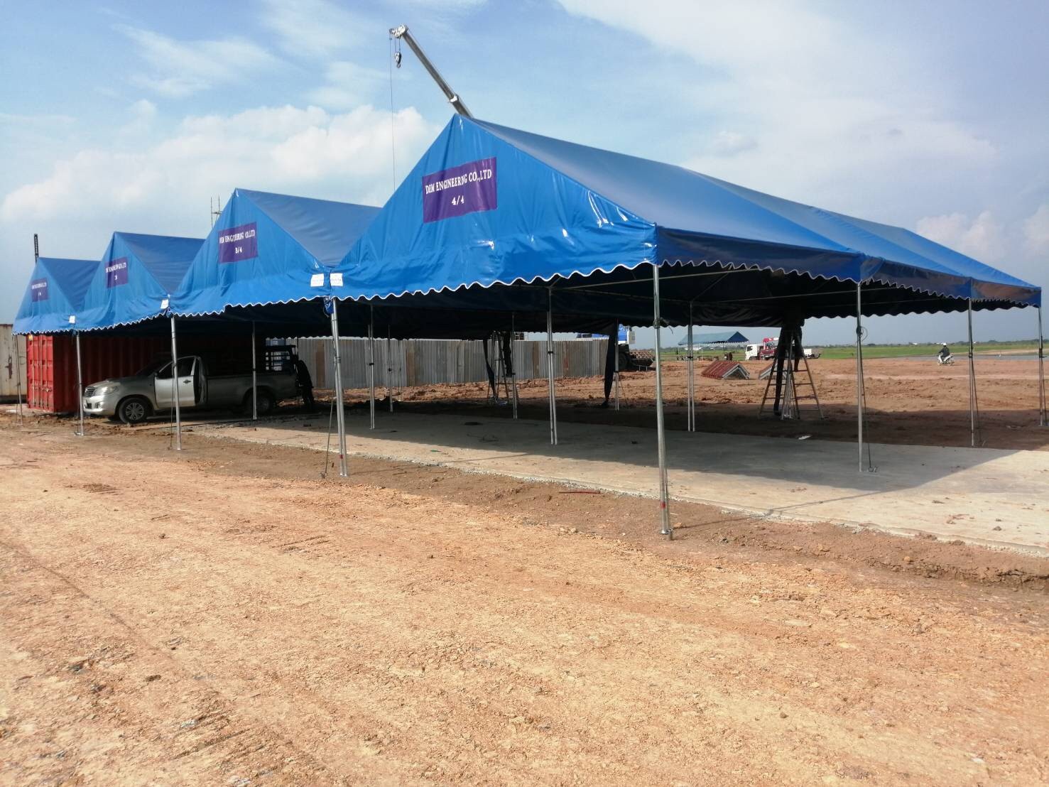 เต็นท์ทรงจั่ว5x12m