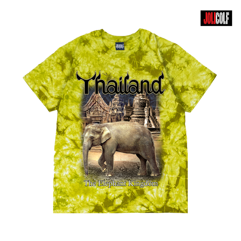 880ช้างเจดีย์มัดย้อมเขียวมะนาว