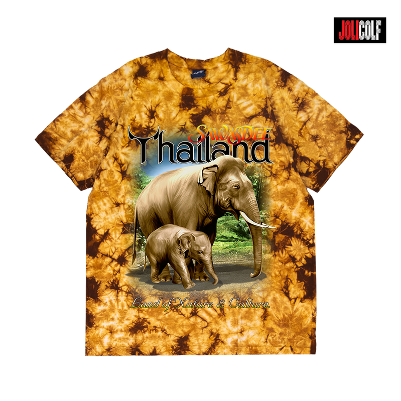 925ช้างแม่ลูกมัดย้อมน้ำตาล